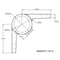 Bevestigingsring dubbel 90º zwart 33,7 mm