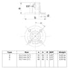 Voetplaat rond doorlopend 33,7 mm