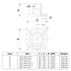 Voetplaat vierkant 42,4 mm