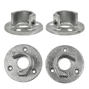 Voetplaat met inleg (set) 33,7 mm - Buiskoppelingen - 