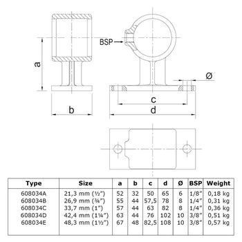 Leuningdrager 48,3 mm