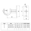 Leuningdrager met inleg 26,9 mm